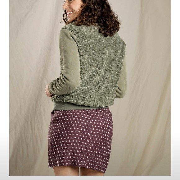 Toad & Co New Allie Sherpa Bomber Jacket Olive L - Picture 3 of 8